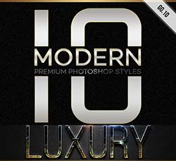 10个极品金属质感的PS图层样式：10 Modern Styles GO.10